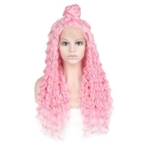 Pink lace frontal wig